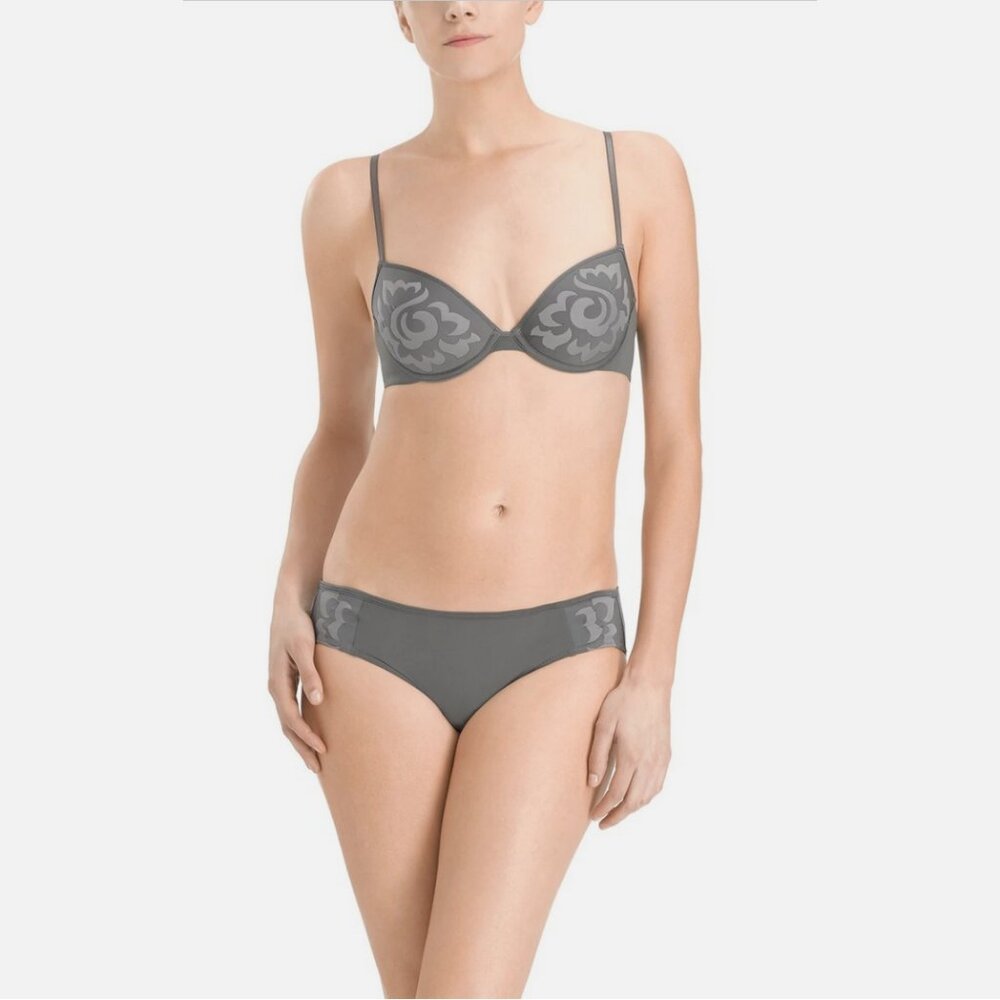 Josie Natori Lotus Bra Panty 2 Pc Set